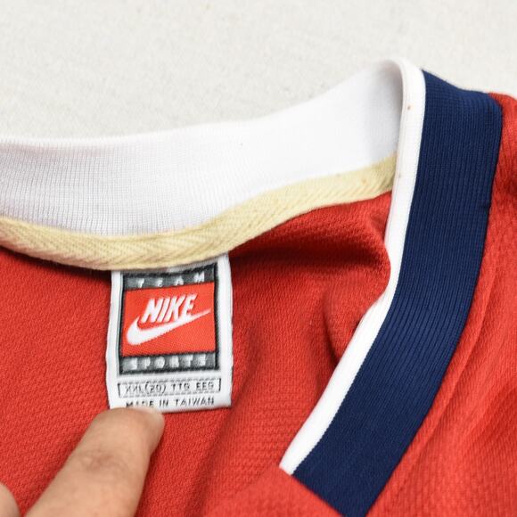 Nike Women's Jersey Team Sports Polyester Red Blue Size 2XL / 20 Basketball - Picture 7 of 8